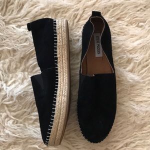 Steve madden black suede espadrilles NEVER WORN